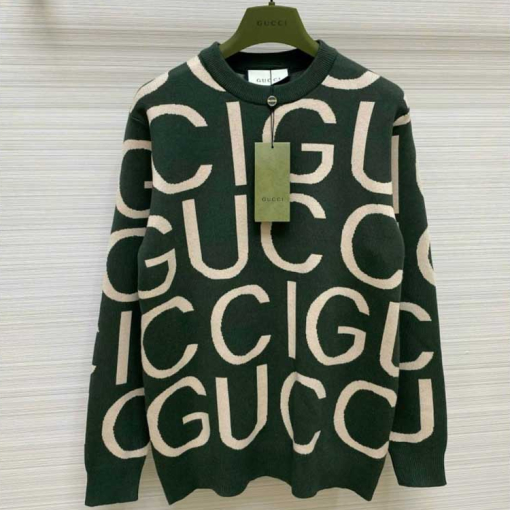 Custom Gucci Long Sleeve Knitted Sweat Shirt