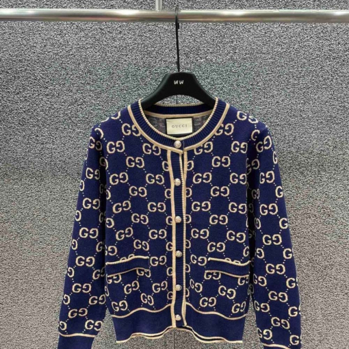 Custom Gucci Monogram Button-Up Cardigan - Image 8