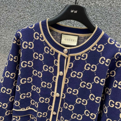 Custom Gucci Monogram Button-Up Cardigan - Image 9