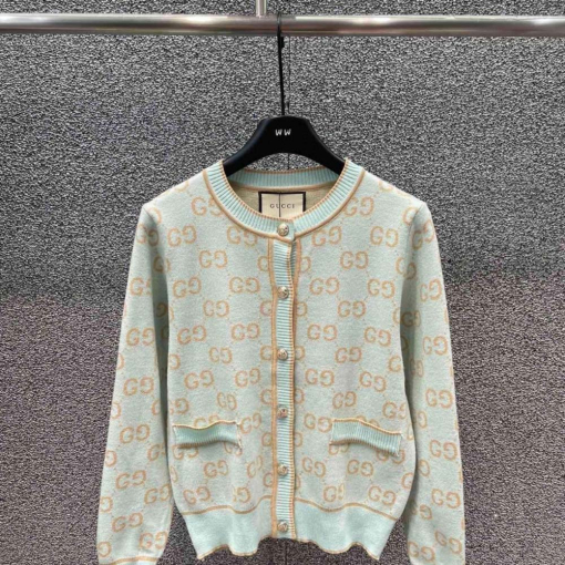 Custom Gucci Monogram Button-Up Cardigan - Image 5