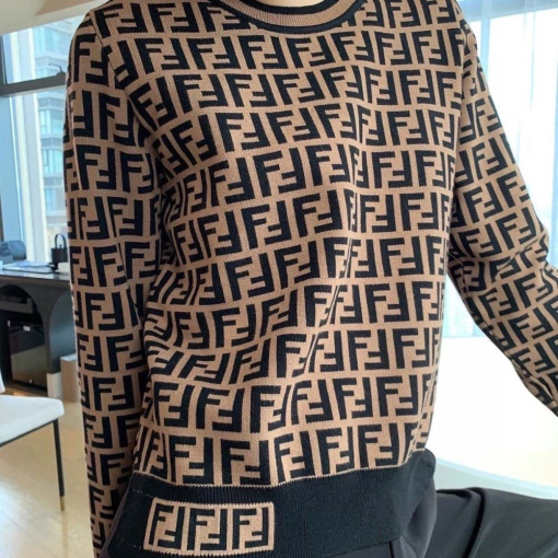 Custom Fendi Monogram Long Sleeve Sweater - Image 4