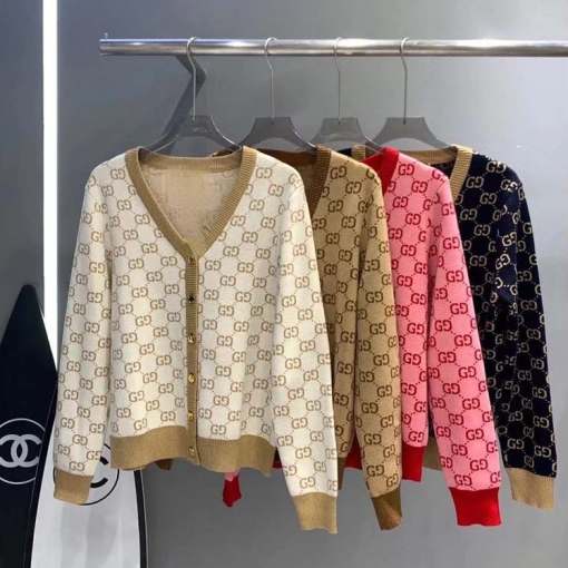 Custom Gucci Knitted Cardigan Long Sleeve