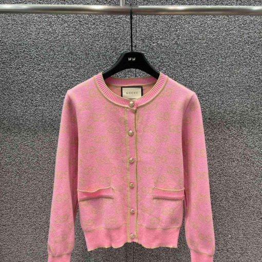 Custom Gucci Monogram Button-Up Cardigan - Image 2