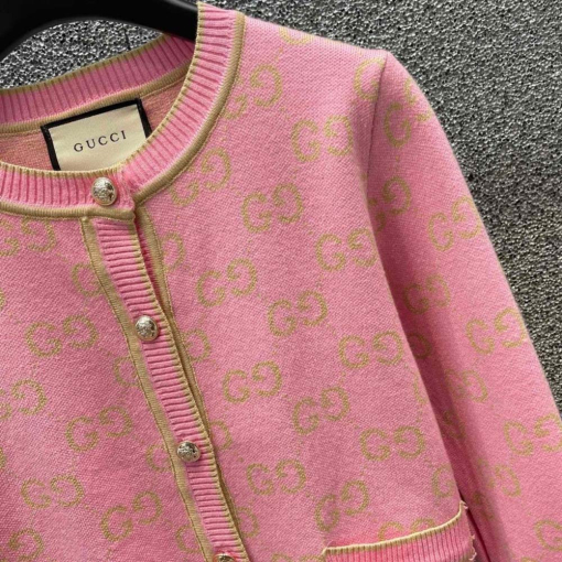 Custom Gucci Monogram Button-Up Cardigan - Image 4