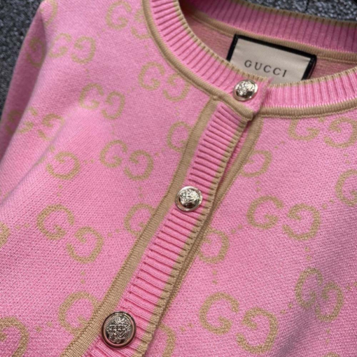 Custom Gucci Monogram Button-Up Cardigan - Image 3