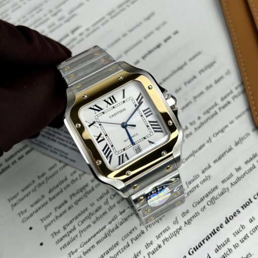 Custom Cartier Santos De Cartier W2SA0009 Demi Gold - Swiss Cartier1 - Image 3