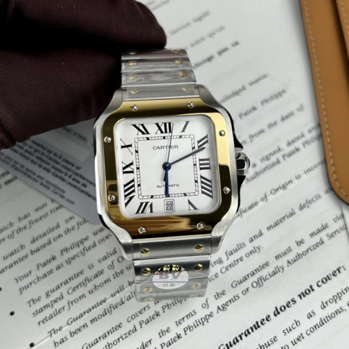 Custom Cartier Santos De Cartier W2SA0009 Demi Gold - Swiss Cartier1 - Image 2