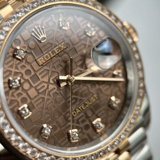 Custom Rolex DateJust Chocolate - Swiss 78 - Image 4