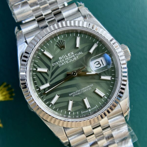 Custom Rolex DateJust 126234 Green Dial - Swiss 50 - Image 3