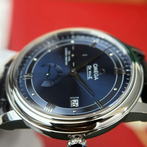 Custom Omega De Ville Prestige Power Reserve Blue Dial - Swiss Omega 2 - Image 3