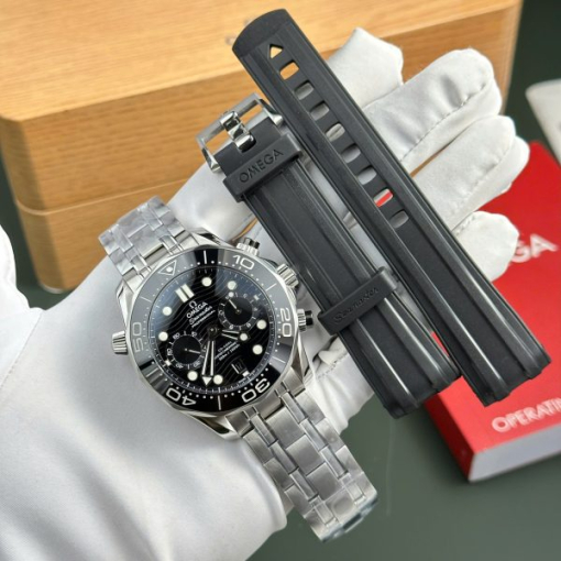 Custom Omega Seamaster Diver 300M Chronograph Black - Swiss Omega6