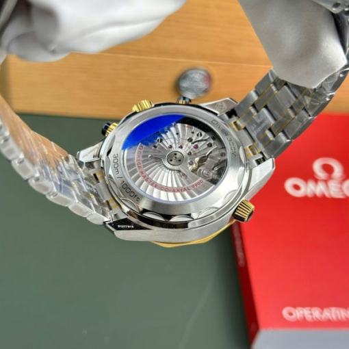 Custom Omega Seamaster Diver 300M Chronograph Demi Blue Gold- Swiss Omega8 - Image 7