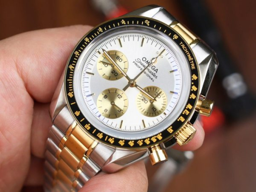 Custom Omega SpeedMaster MoonWatch Chronogarph Demi Gold - Swiss Omega15 - Image 6