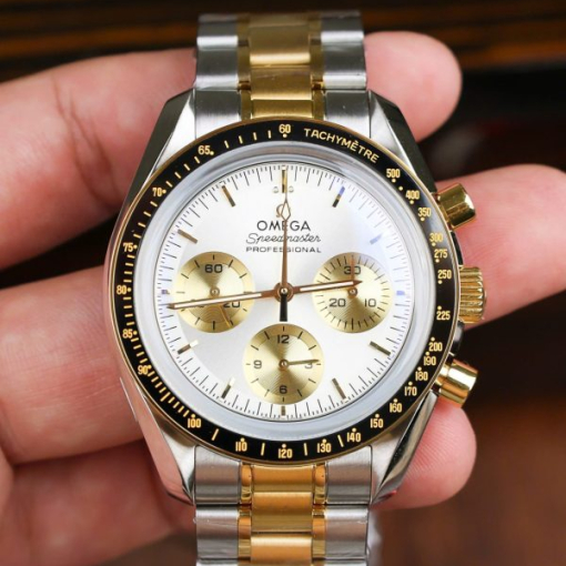 Custom Omega SpeedMaster MoonWatch Chronogarph Demi Gold - Swiss Omega15