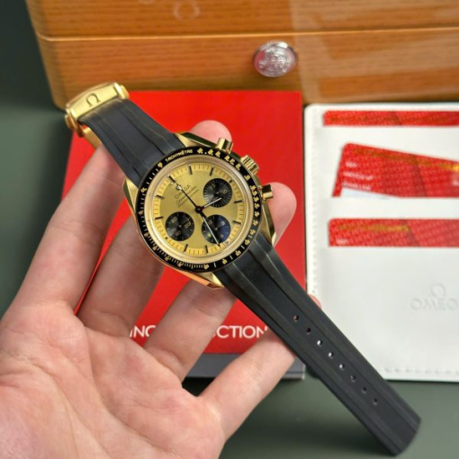 Custom Omega SpeedMaster MoonWatch Gold Dial- Swiss Omega11 - Image 6