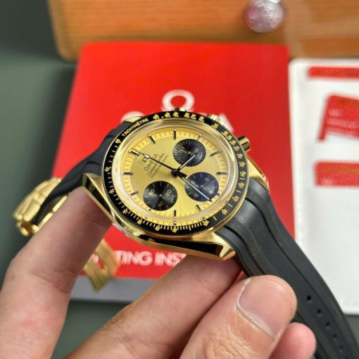 Custom Omega SpeedMaster MoonWatch Gold Dial- Swiss Omega11 - Image 5