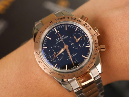 Custom Omega Seamaster Diver 300M Chronograph Demi Blue Gold- Swiss Omega9 - Image 3