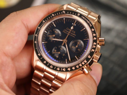 Custom Omega Speedmaster Moonwatch Rose Gold- Swiss Omega10 - Image 9