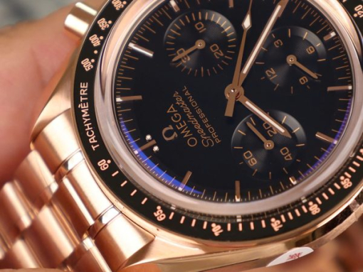 Custom Omega Speedmaster Moonwatch Rose Gold- Swiss Omega10 - Image 6