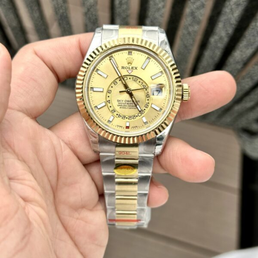 Custom Rolex Sky Dweller 326933 Yellow Dial - Swiss 37