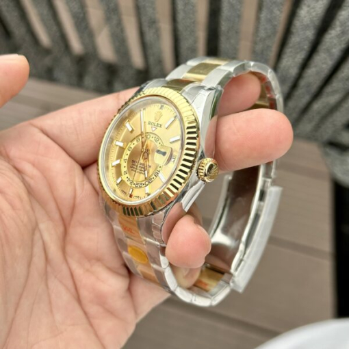 Custom Rolex Sky Dweller 326933 Yellow Dial - Swiss 37 - Image 6