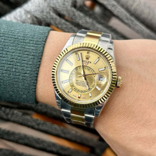 Custom Rolex Sky Dweller 326933 Yellow Dial - Swiss 37 - Image 5