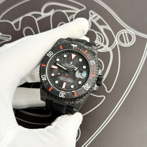 Custom Rolex Submariner Red Carbon - Swiss 18 - Image 2