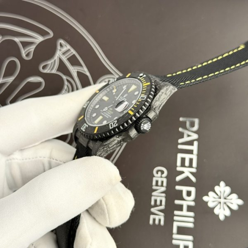 Custom Rolex Submariner Yellow Carbon - Swiss 19 - Image 7