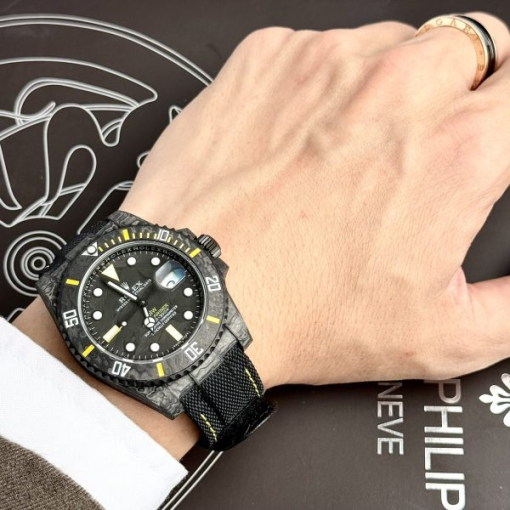 Custom Rolex Submariner Yellow Carbon - Swiss 19 - Image 2