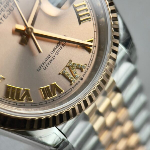 Custom Rolex DateJust 126231 Pink Dial - Swiss 68 - Image 5