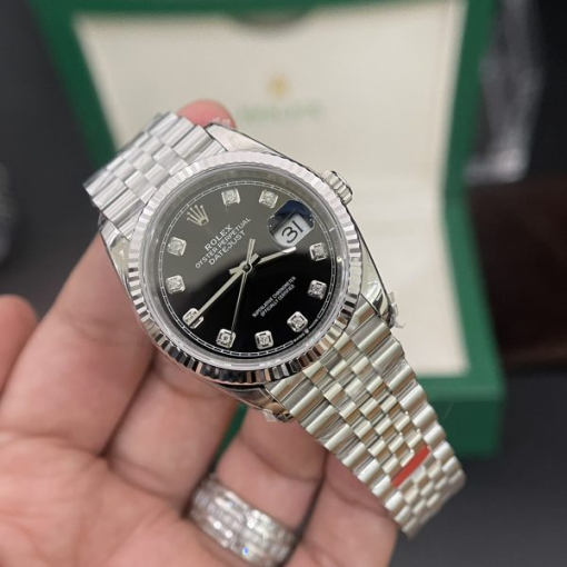 Custom Rolex DateJust 126234 Black Dial - Swiss 61 - Image 2