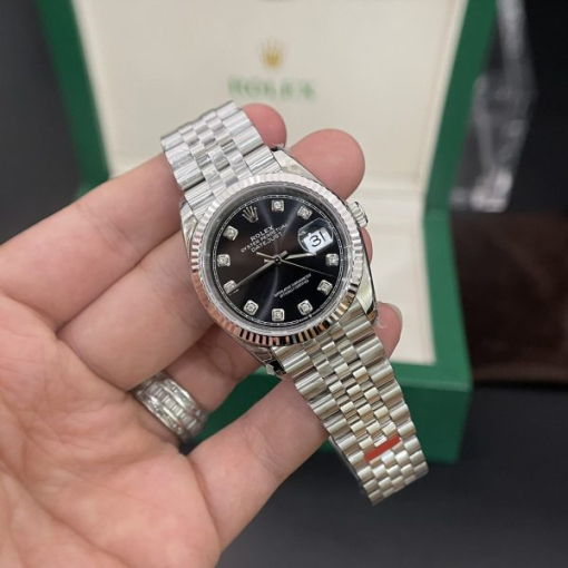 Custom Rolex DateJust 126234 Black Dial - Swiss 61 - Image 3