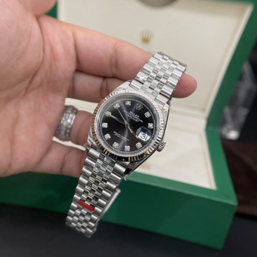 Custom Rolex DateJust 126234 Black Dial - Swiss 61 - Image 5