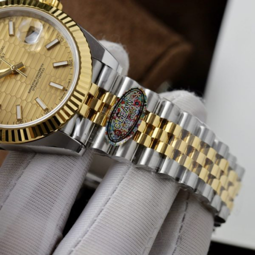 Custom Rolex DateJust 126331 Yellow Fluted Texture Dial - Swiss 45 - Image 4