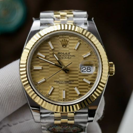 Custom Rolex DateJust 126331 Yellow Fluted Texture Dial - Swiss 45 - Image 2