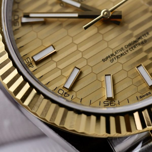 Custom Rolex DateJust 126331 Yellow Fluted Texture Dial - Swiss 45 - Image 7