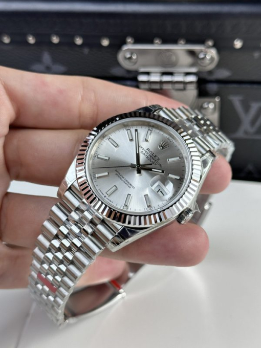 Custom Rolex DateJust 126334 Silver Dial - Swiss 62 - Image 3