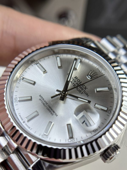 Custom Rolex DateJust 126334 Silver Dial - Swiss 62 - Image 4