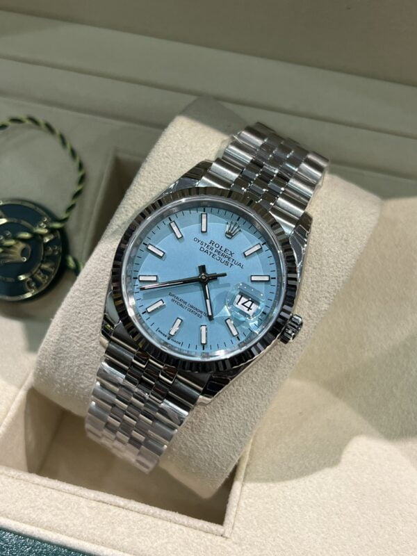 Custom Rolex DateJust Ice Blue Dial - Swiss 70 - Image 3