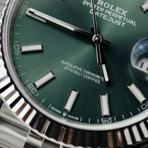 Custom Rolex DateJust 126334 Green Dial - Swiss 56 - Image 3