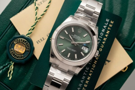 Custom Rolex DateJust 126300 Green Dial - Swiss 66 - Image 3