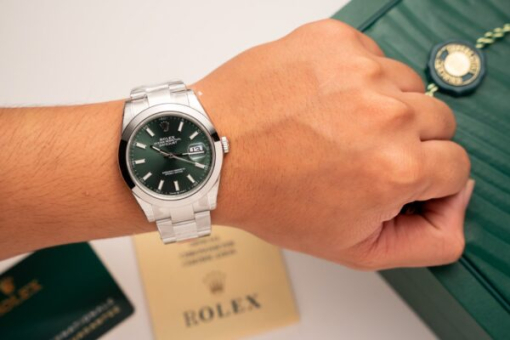 Custom Rolex DateJust 126300 Green Dial - Swiss 66 - Image 7