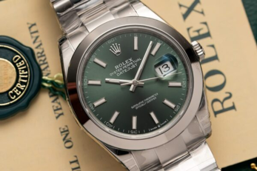 Custom Rolex DateJust 126300 Green Dial - Swiss 66 - Image 2