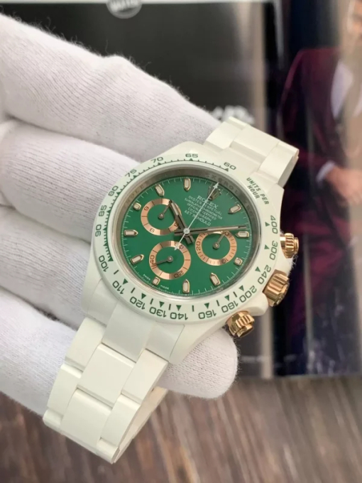 Custom Rolex Daytona Green Dial - Swiss 107