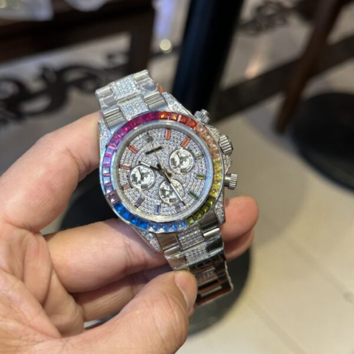 Custom Rolex Daytona Rainbow White Dial - Swiss 116 - Image 3