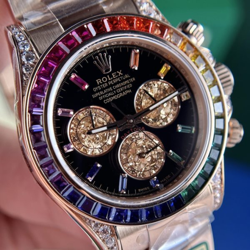 Custom Rolex Daytona Rainbow Dial- Swiss 95 - Image 4