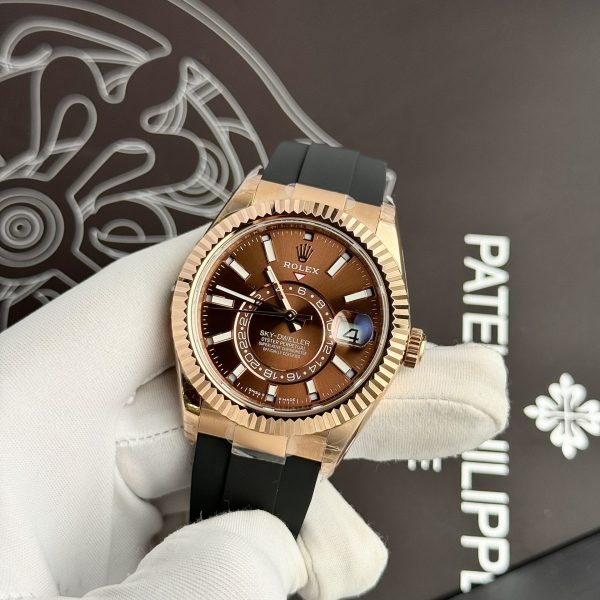 Custom Rolex Sky Dweller 326235 Chocolate Dial - Swiss 28 - Image 3