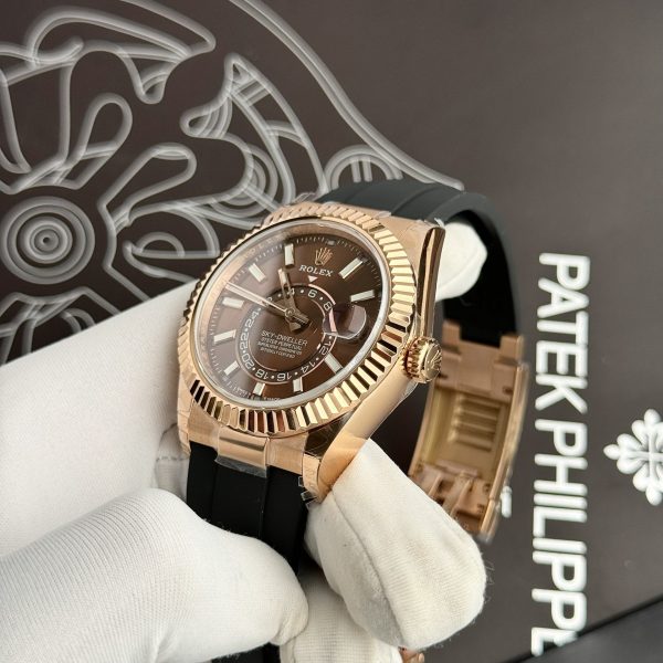 Custom Rolex Sky Dweller 326235 Chocolate Dial - Swiss 28 - Image 4