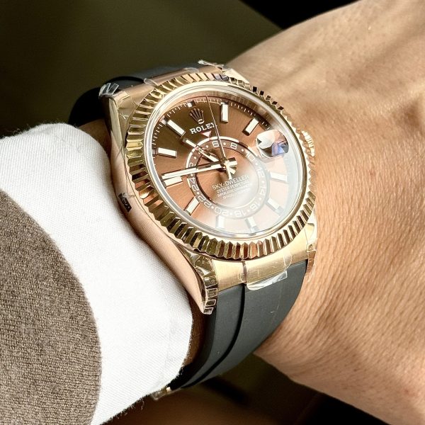 Custom Rolex Sky Dweller 326235 Chocolate Dial - Swiss 28 - Image 7