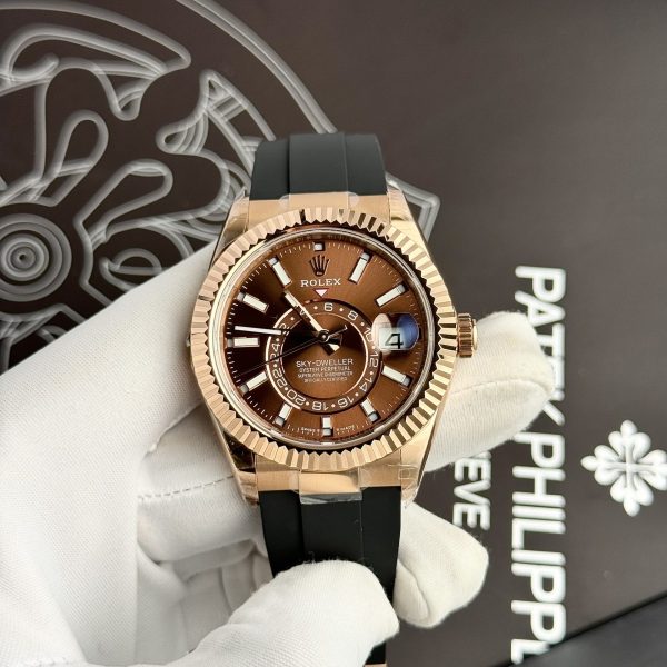 Custom Rolex Sky Dweller 326235 Chocolate Dial - Swiss 28